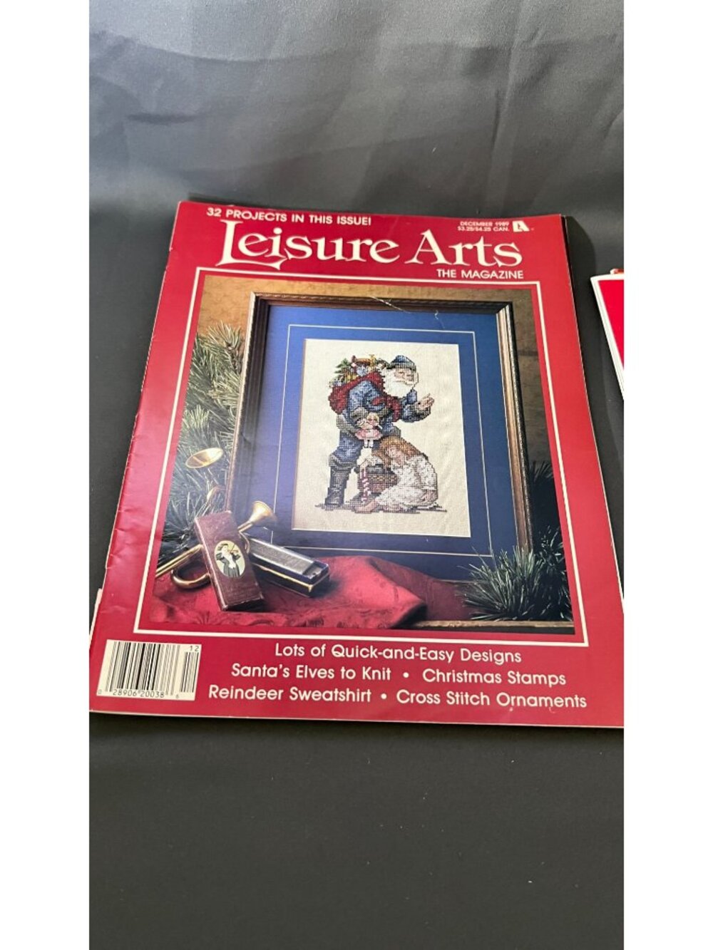 8 Vintage Leisure Arts Magazine Lot Cross Stitch/Crafts 1986-1989 - Picture 6 of 9